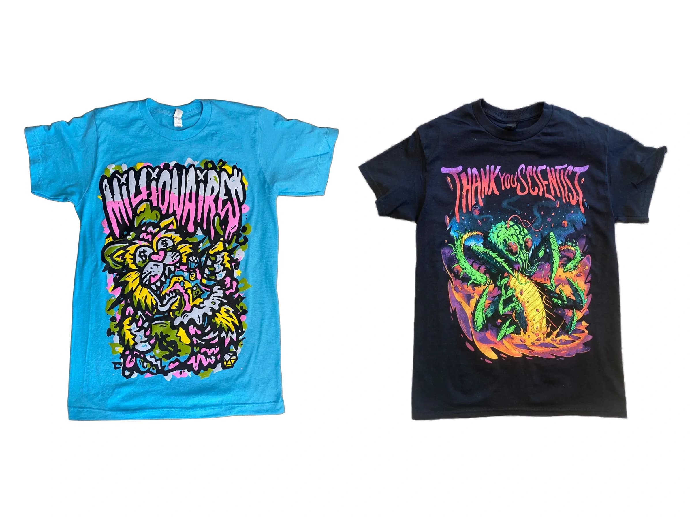 Full-color DTG and DTF printed tees